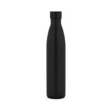 Botella doble pared de acero inox 90% reciclado de 1L Negro
