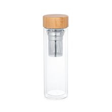 Botella de Vidrio 490mL con Infusores Natural