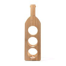 Botellero de bambú natural plegable Crudo Talla Única Adulto