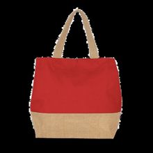 Bolsa shopper con cierre de presión Arandano Red / Natural
