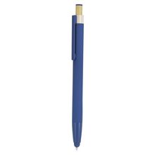 Bolígrafo puntero de aluminio acabado gomoso Azul