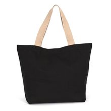 Bolsa reciclada grande con fuelle Black Night / Hemp