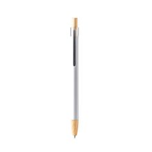 Bolígrafo metálico de tacto suave Blanco Tinta Azul