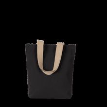 Bolsa reciclada con fuelle y asas cómodas Black Night / Hemp