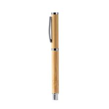 Bolígrafo roller con cuerpo de bambú Bambu Tinta Azul