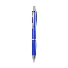 Bolígrafo con pulsador en resistente RPET Azul