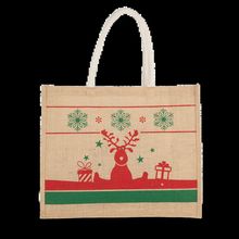 Bolsa shopper navideña Natural / Cherry Red
