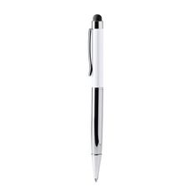 Bolígrafo giratorio con puntero Blanco Tinta Azul