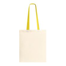 Bolsa feria de algodón 100% con asas largas de color Ama