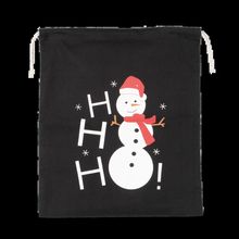 Bolsa algodón muñeco de nieve Black