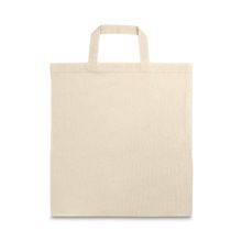 Bolsa Algodón 100% con Asas Cortas Natural Claro