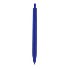 Bolígrafo pulsador de ABS mate Azul