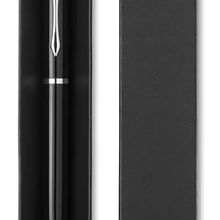 Bolígrafo de aluminio blanco o negro con puntero y estuche Negro