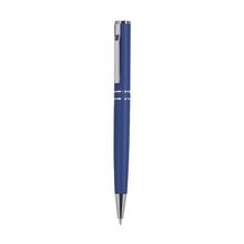 Bolígrafo de aluminio reciclado giratorio acabado mate Azul