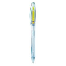 Bolígrafo marcador 2 en 1 translúcido Amarillo Tinta Azul