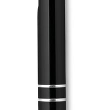 Bolígrafo pulsador acabado anodizado Negro