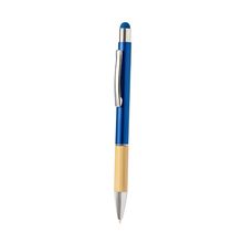 Bolígrafo Puntero Aluminio Empuñadura Bambú Azul