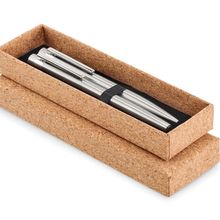 Bolígrafo y Roller Acero Inox Reciclado Plata Mate
