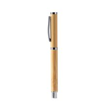 Bolígrafo roller con cuerpo de bambú Bambu Tinta Azul