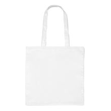 Bolsa de algodón 100% con asas y fuelle Blanco