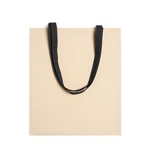 Bolsa de algodón 105g con asas a color Negro