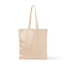Bolsa de algodón natural con fuelle Crudo