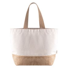 Bolsa de algodón reciclado con base de yute Natural