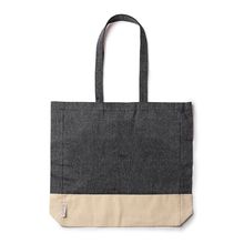 Bolsa de algodón reciclado bicolor Negro