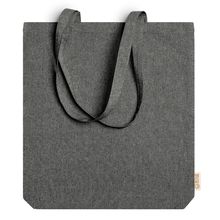 Bolsa de algodón reciclado jaspeado Negro