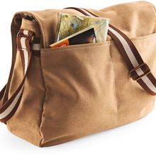 Bolsa canvas vintage mensajero Sahara