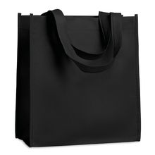 Bolsa de la compra en non-woven con asas cortas Negro