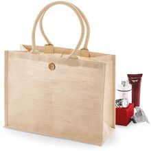 Bolsa de compra de yute y algodón Natural