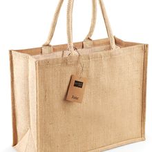 Bolsa de compra de yute Natural