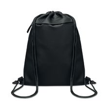 Bolsa con cordón y bolsillo frontal Negro