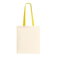 Bolsa feria de algodón 100% con asas largas de color Ama