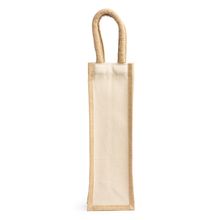 Bolsa ideal para botella de yute laminado y algodón Crudo