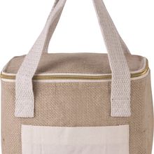 Bolsa isotérmica de yute pequeña Natural