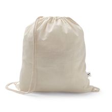 Bolsa mochila de algodón y poliéster Natural Claro