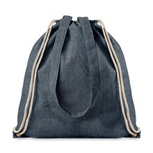 Bolsa Mochila de Algodón Reciclado Azul