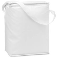 Bolsa nevera 6 botellas con ribetes en non woven Blanco