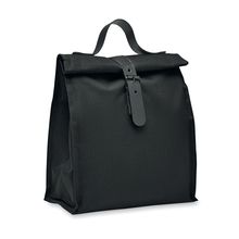 Bolsa nevera aislante con asa y cierre de PU Negro