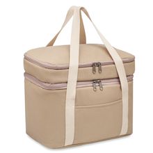 Bolsa Nevera Doble en Canvas 320g Beig