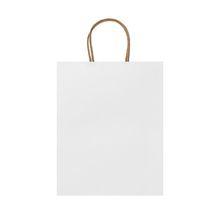 Bolsa de papel 110g con asas rizadas Blanco