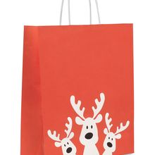 Bolsa papel grande navideña Rojo