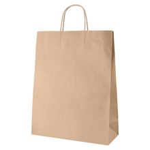 Bolsa de papel kraft con asa rizada Kraft
