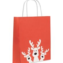 Bolsa papel pequeña navideña Rojo