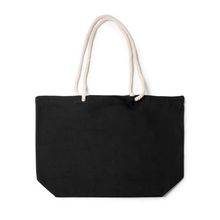 Bolsa de playa 100% algodón de 250g Negro