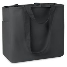 Bolsa de playa con bolsillo interior con cremallera y asa larga y corta Negro