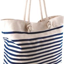 Bolsa de playa estilo marinero Natural / Navy