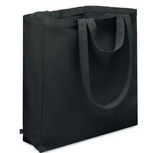 Bolsa playa con fuelle y asas dobles Negro